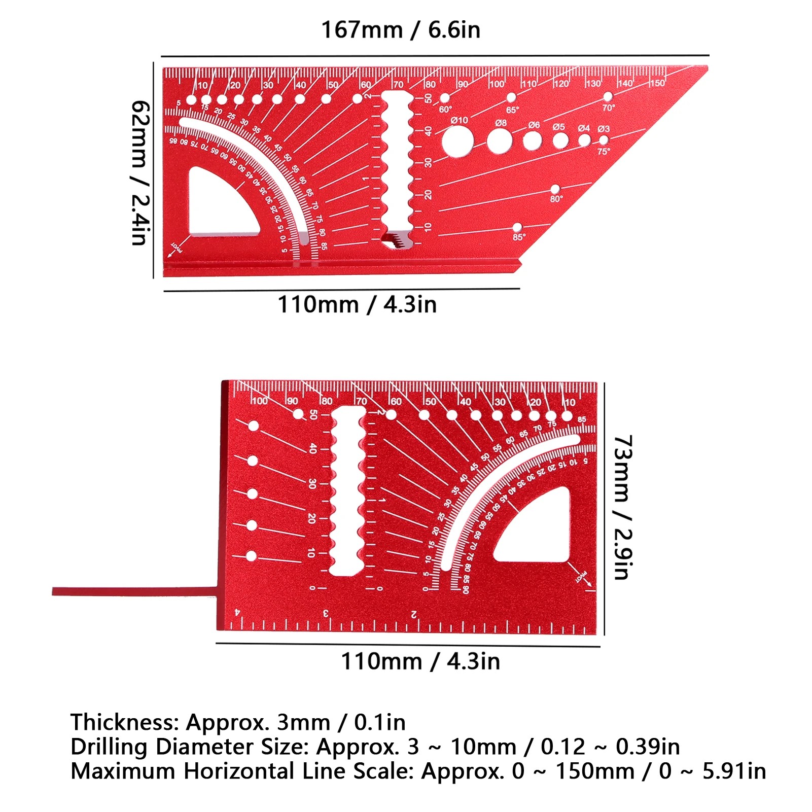KW2059 3D Mitre Angle Ruler